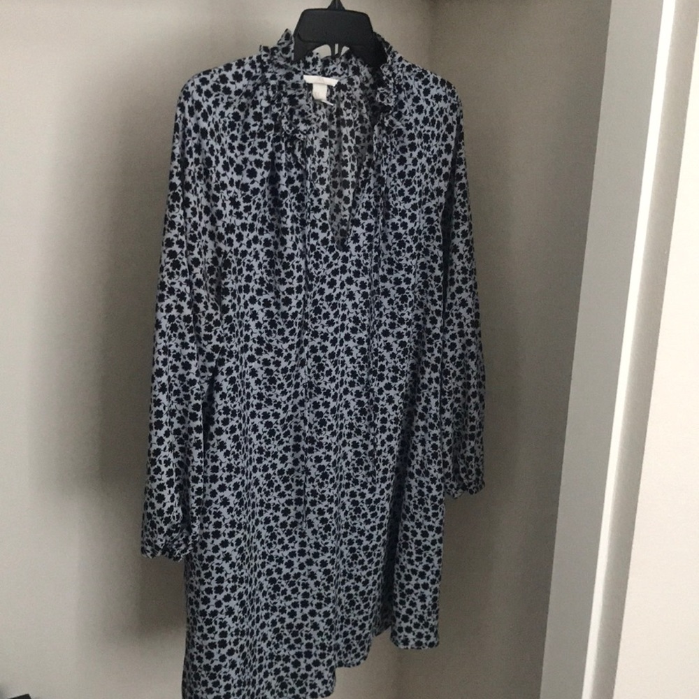 Black & Blue Floral Dress